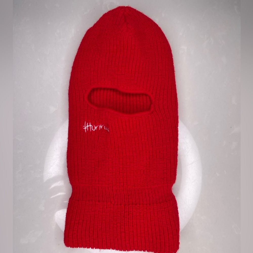 4hunnid Red Knit Balaclava SkiMask